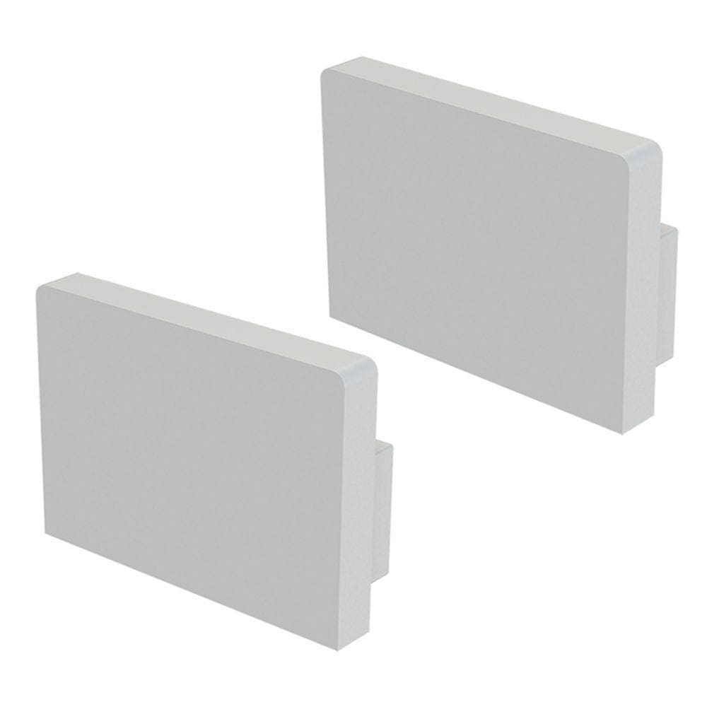 Kit Acessórios Taschibra Para Perfil Sobrepor 1,4x2cm Vertex 20 Branco