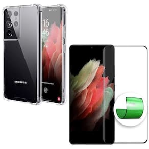 Capa Capinha + Película 9D Cerâmica Samsung S21 Ultra