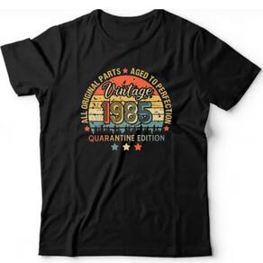 Camiseta algodão cronológicas- Vintage 1985