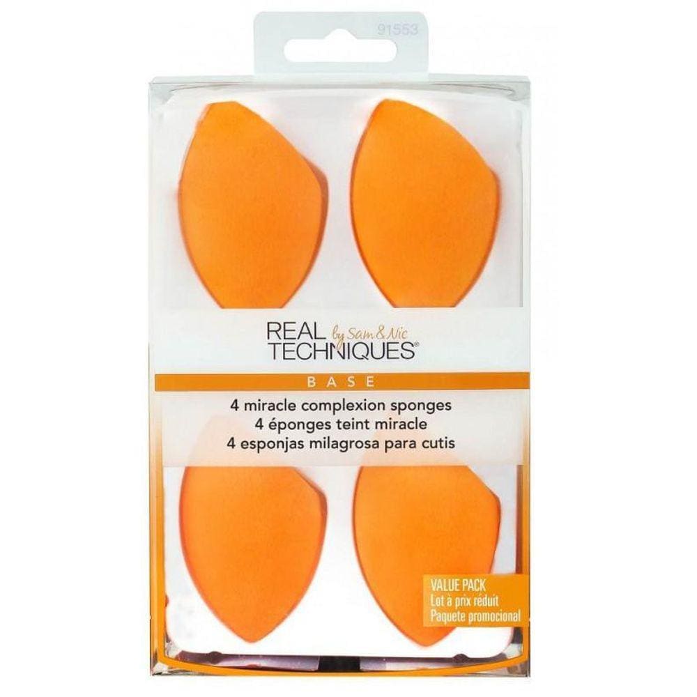 Esponja Maquiagem Real Techniques Base Miracle - 4 unidades
