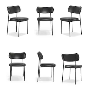Kit 6 Cadeiras para Sala de Jantar Mona Espresso Móveis Preto 734/Preto