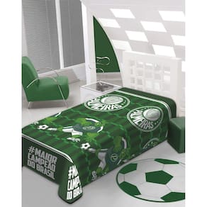 Cobertor Com Sherpa Microfibra Palmeiras 2,00X1,50M Jolitex