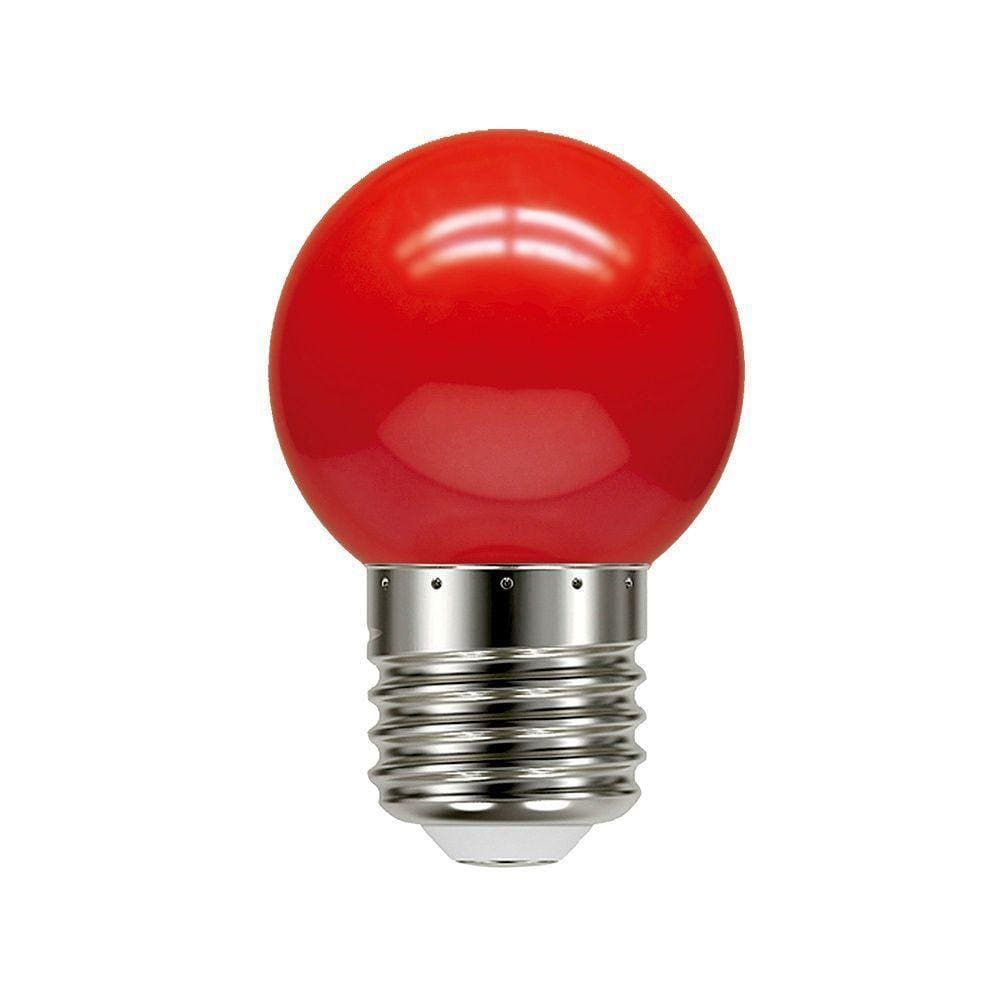 Lâmpada Led Taschibra Bolinha Tbl 1w Colorida E27 110v Vermelha