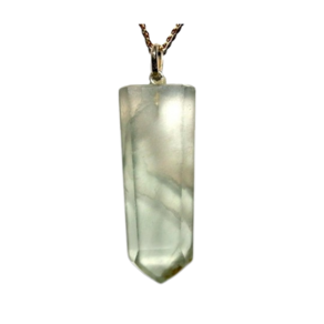 Colar Pontinha Fluorita Natural Pino Prata 950 Pedra Grande