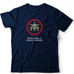 Camiseta algodão skull- Missão dada , missão cumprida
