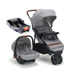 Carrinho De Bebê Breeze Cinza Bebê Conforto E Base Infanti