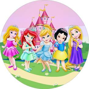 Painel Redondo 3D Sublimado Princesas Frd-6044