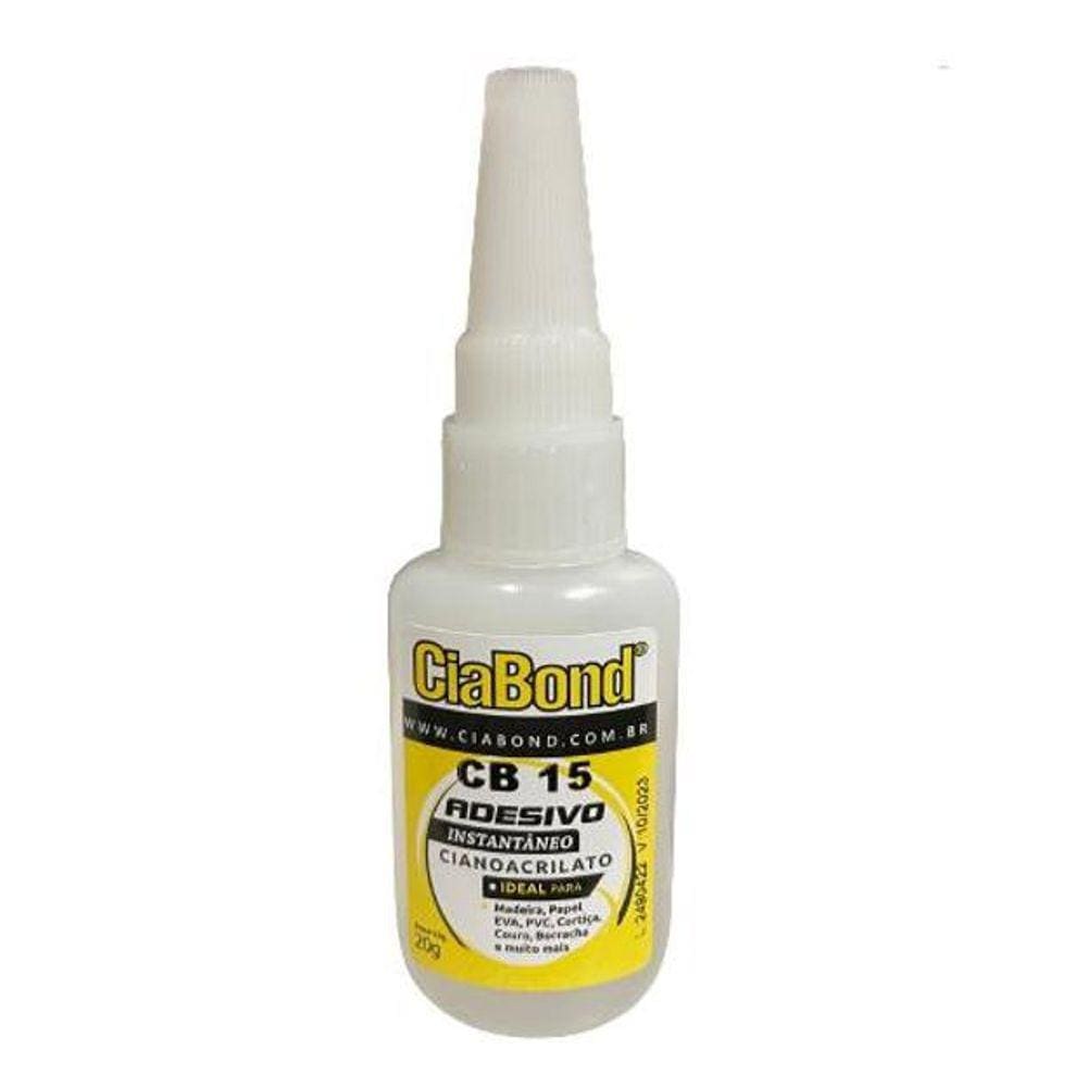 Cola Adesivo Instantâneo Cb 15 Ciabond 20G Anti Entupimento