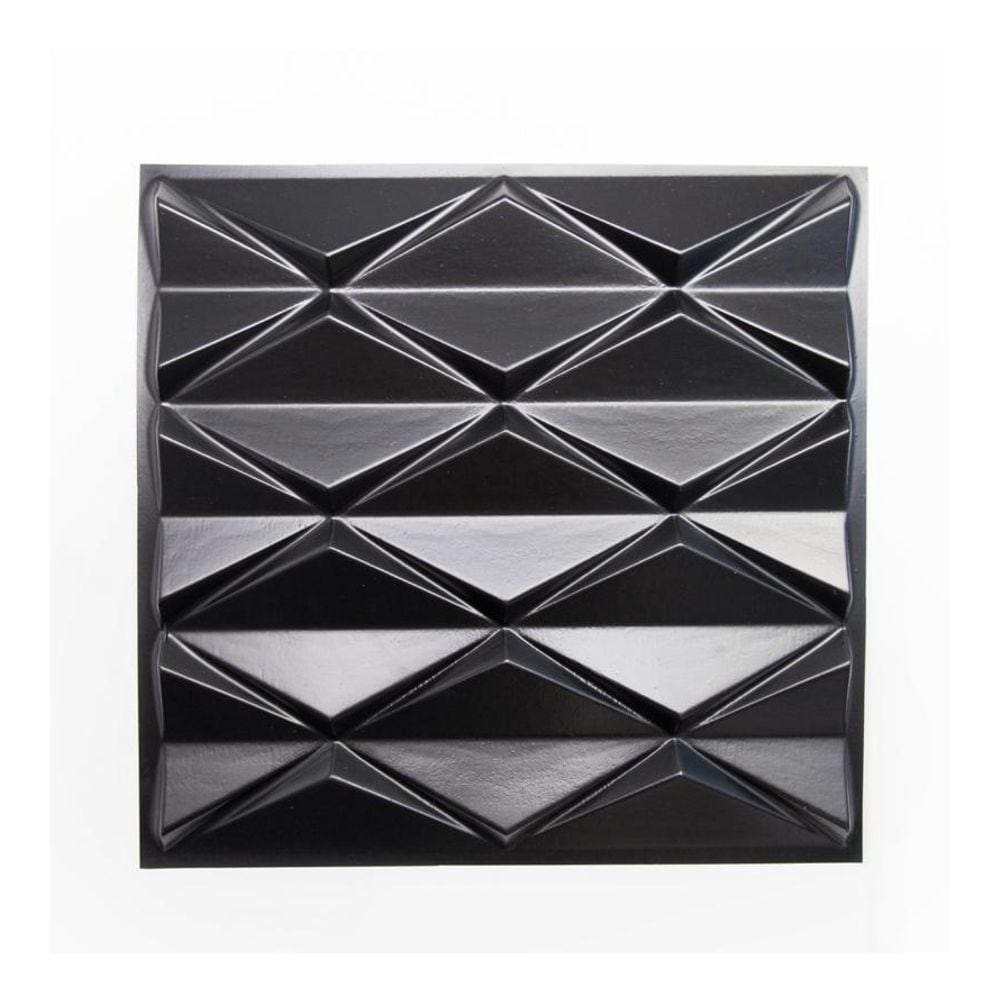 Kit 30 Placas Revestimento Parede Pvc Relevo Abstrato Preto