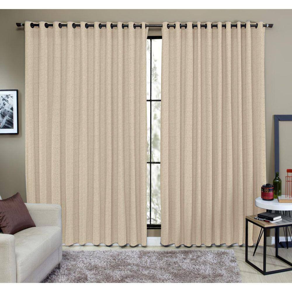 Cortina Tecido Rustico 2,00M X 2,80M Semi Blackout Areia