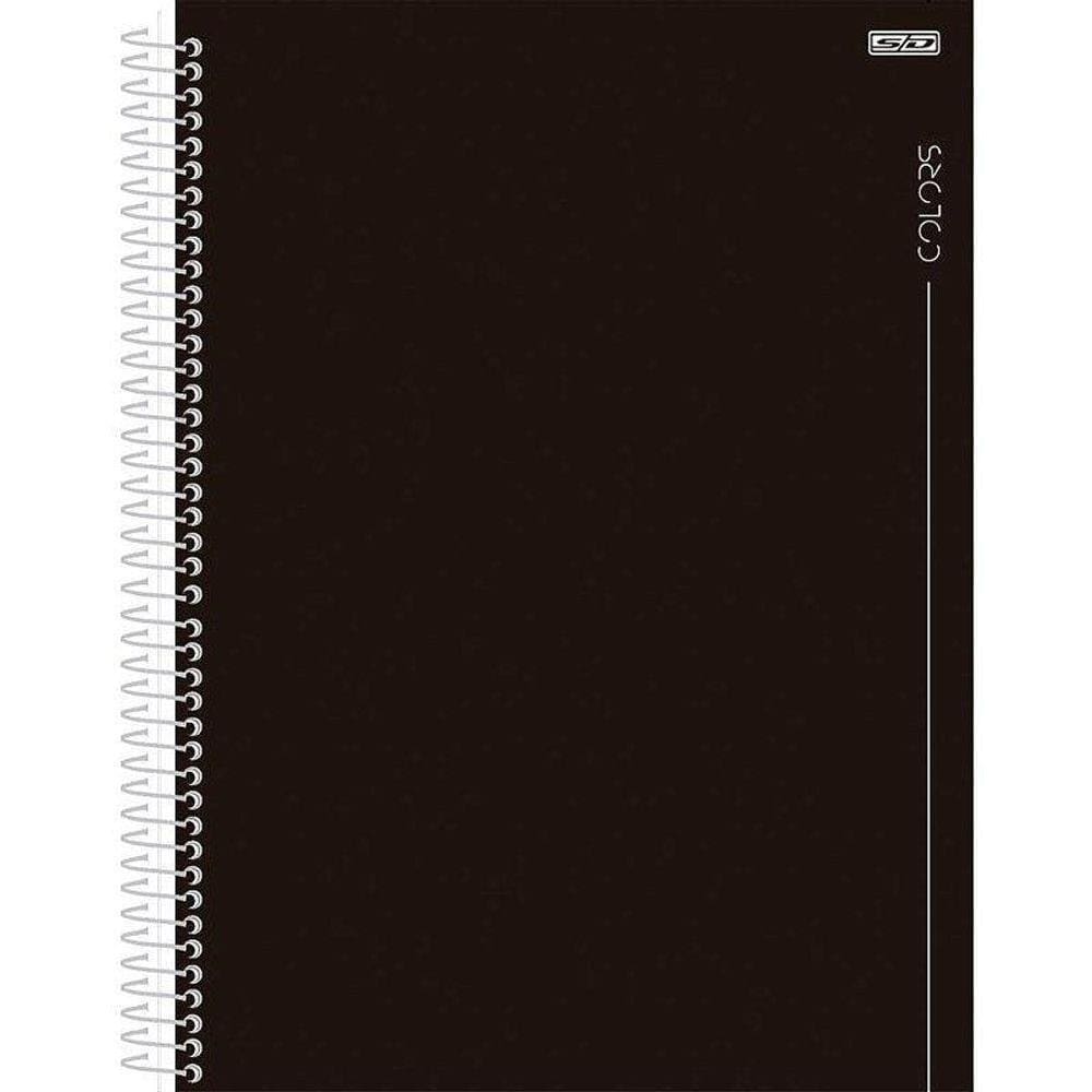 Caderno Capa Dura Preto 4 Unidades - 80 Folhas