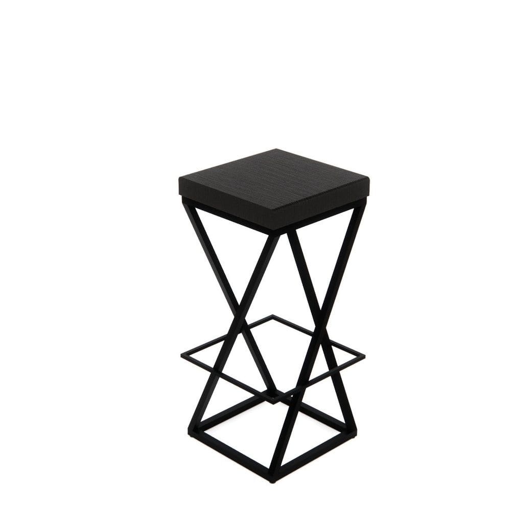 Banqueta Zênite - Preto - Assento Estofado