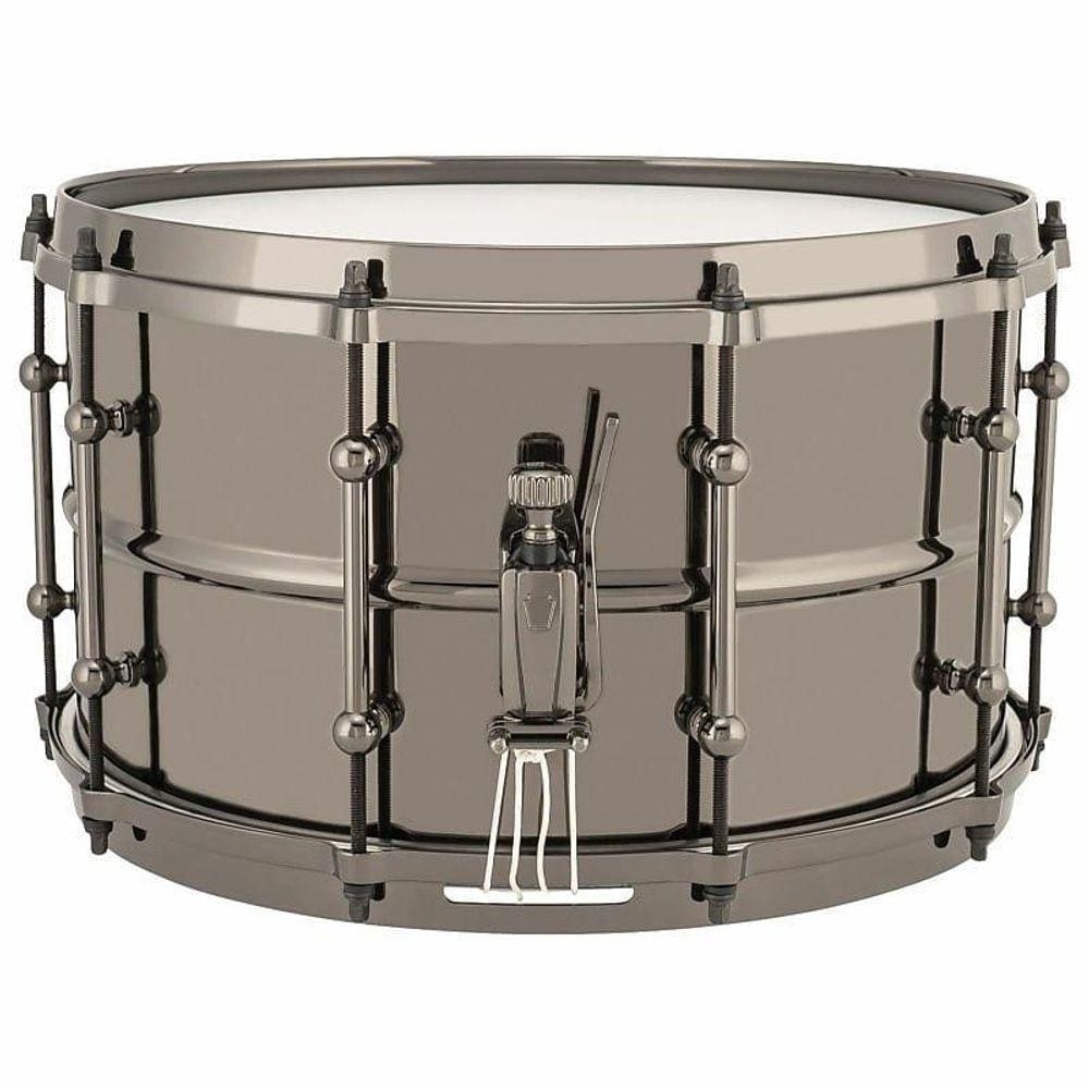 Caixa Bateria Ludwig Universal Brass Black Magic 14X8 Aro