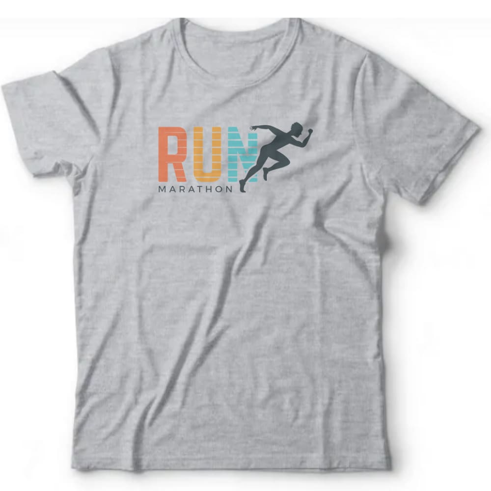 Camiseta algodão esportes - Run Marathon