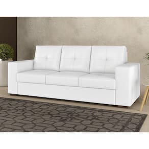 Sofá para Sala de Estar 03 Lugares San Diego Branco