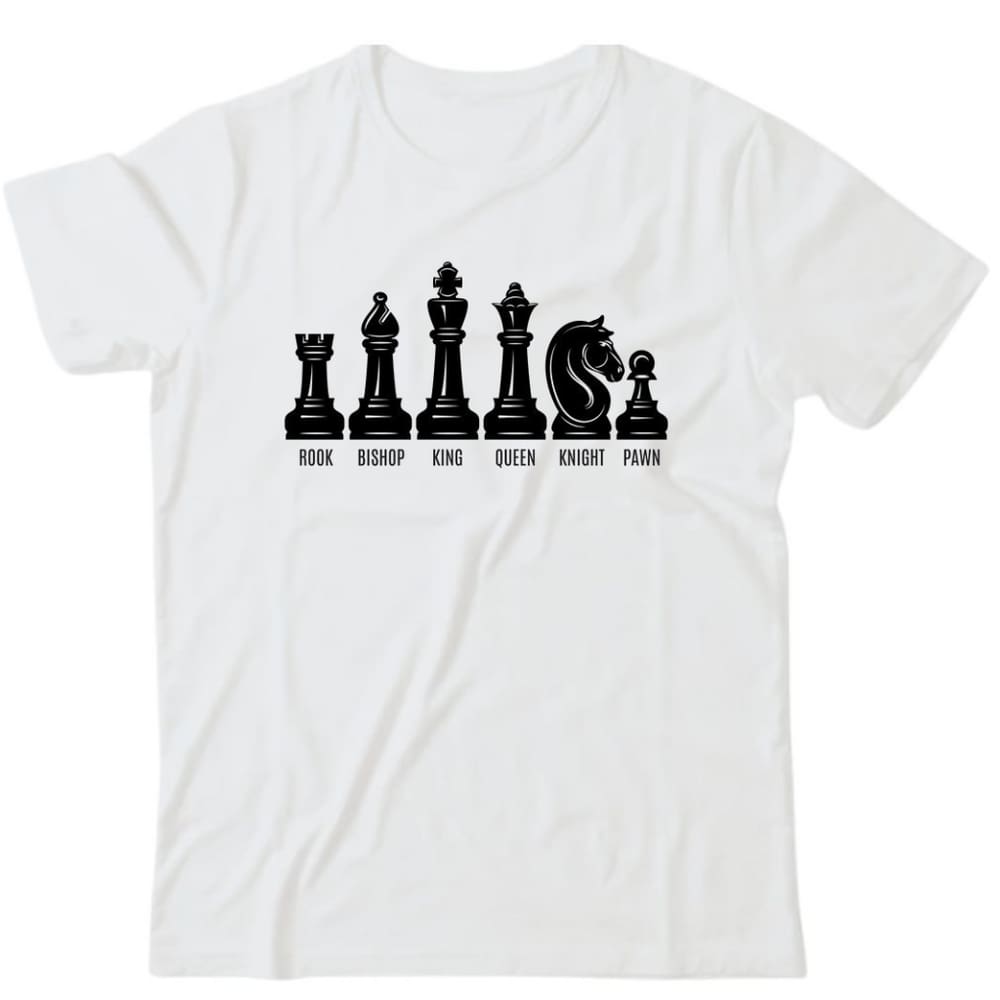 Camiseta algodão games - Jogo Xadrez peças