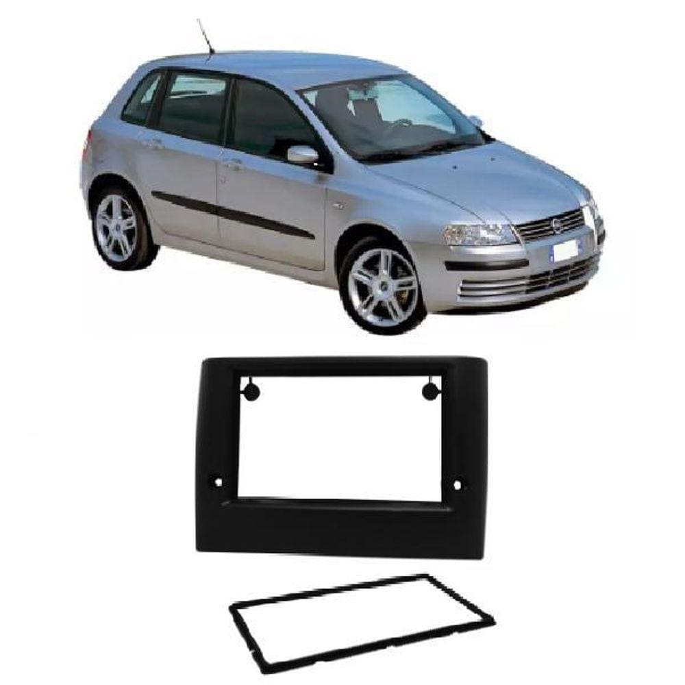 Moldura 2 Din Fiat Stilo 2010 Preta