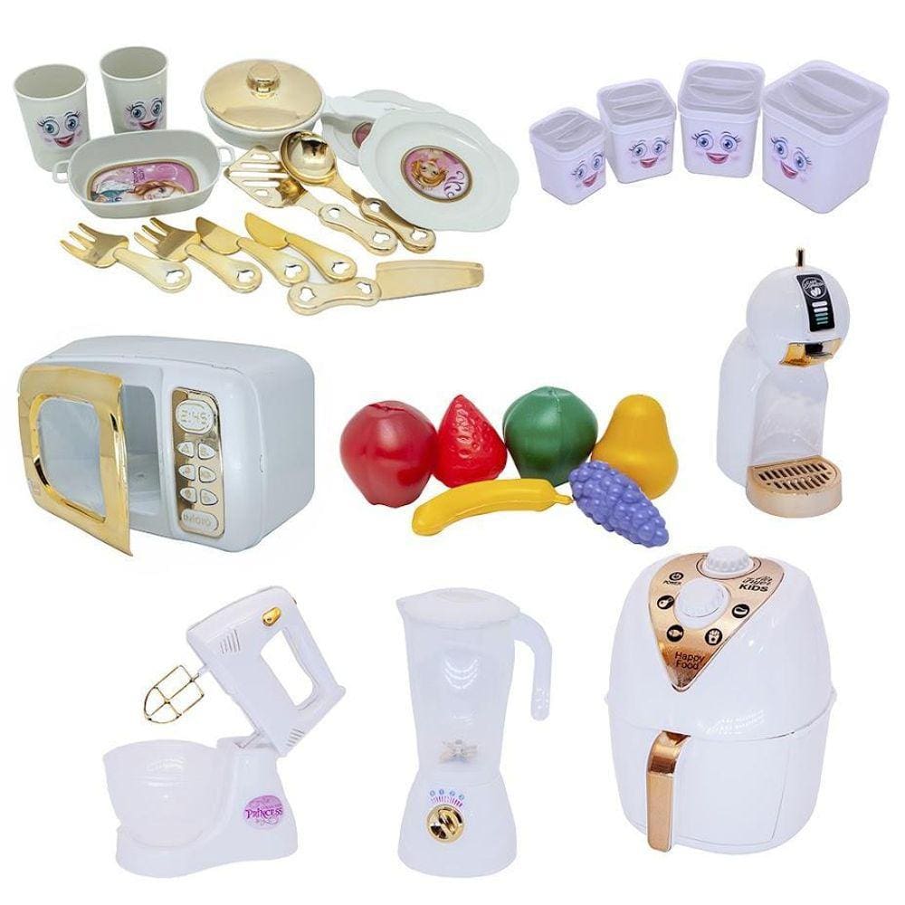 Kit Cozinha Princesa Air Fryer Batedeira Microondas 28Pç
