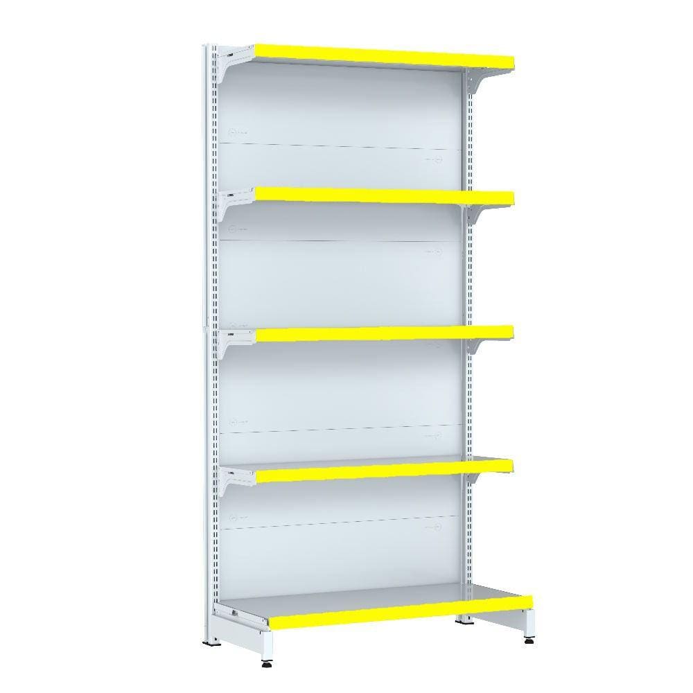 Gondola Parede 170 Fit Inicial Branco 5 Bandeja Pe Amarelo