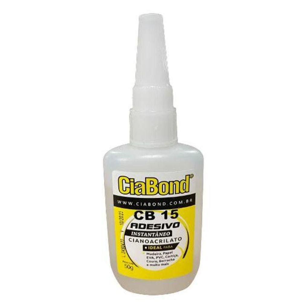 Cola Adesivo Instantâneo Cb 15 Ciabond 50G Anti Entupimento