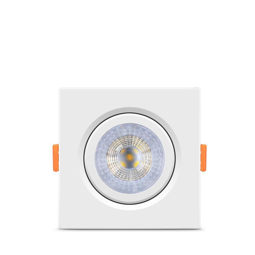 Led Spot Quadrado Direcionável 5W 350Lm Bivolt 6500K