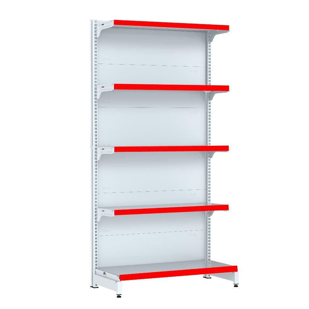 Gondola Parede 202 Fit Inicial Branco 5 Bandeja Pe Vermelho