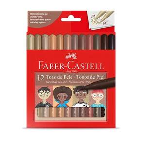 Caneta Hidrográfica Vai/Vem Tons De Pele C/12- Faber-Castell