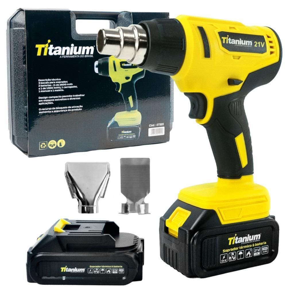 Soprador Térmico A Bateria 21V Com 2 Baterias - 07505