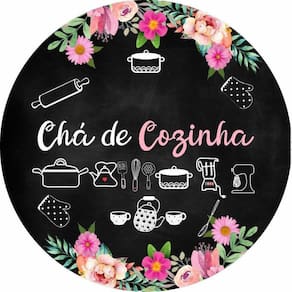 Painel Redondo 3D Sublimado Cha De Cozinha Frd-4574