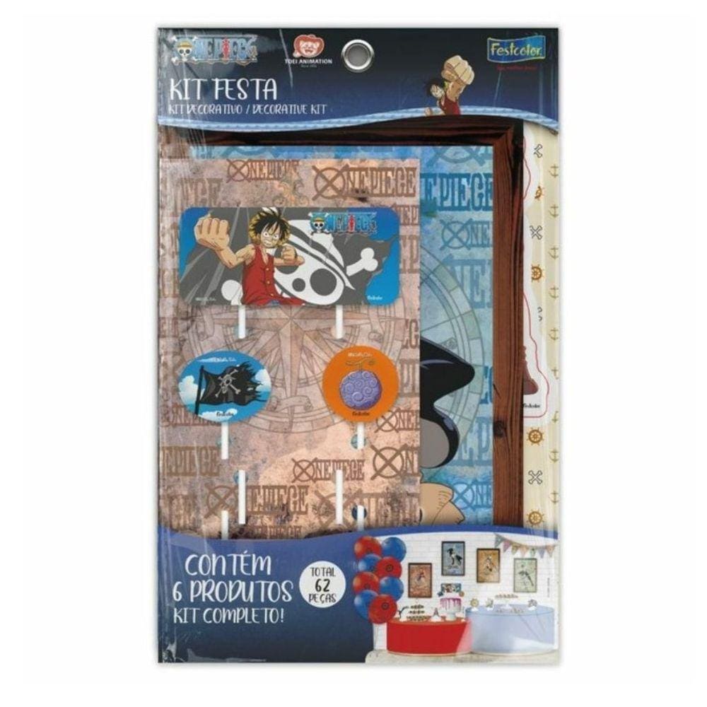 Kit Festa Pronta One Piece Anime 62 Peças