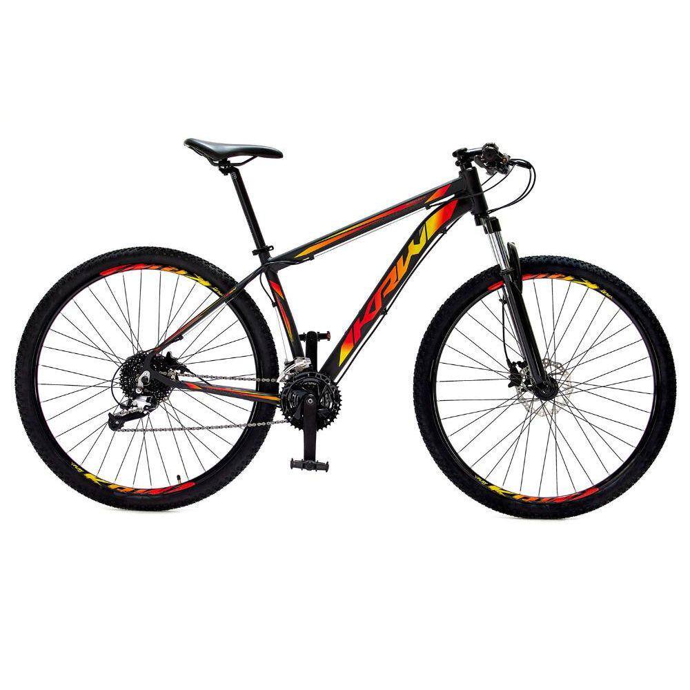 Bicicleta Krw S2 Aro 29 Susp. Dianteira 24 Marchas - Amarelo/vermelho
