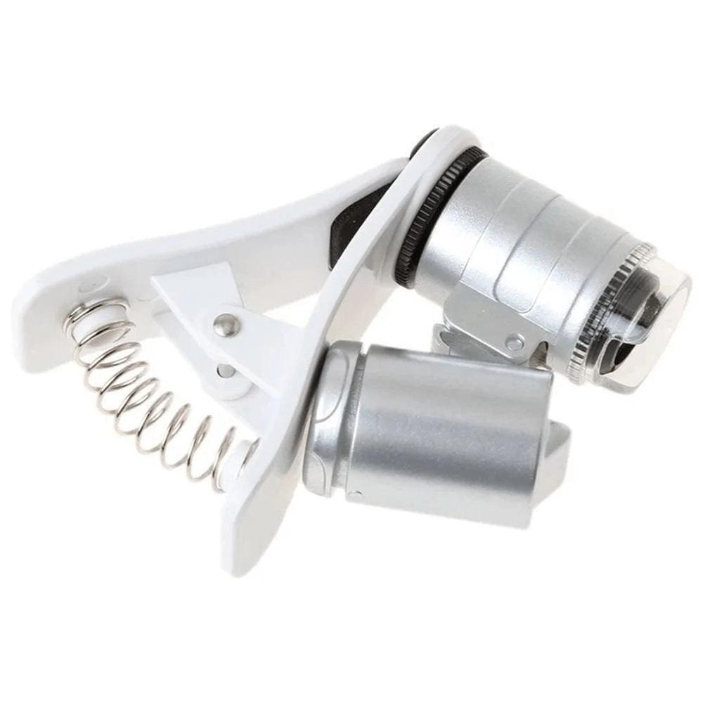 Mini Microscópio De Celular Com Ampliação De 60X Led