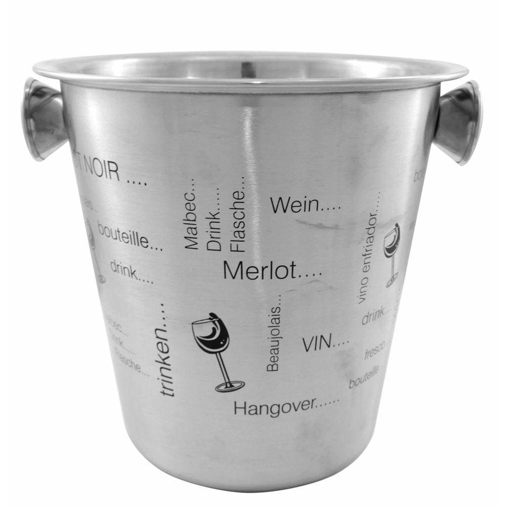 Balde De Gelo Para Vinho De Inox  4 Litros 21cm
