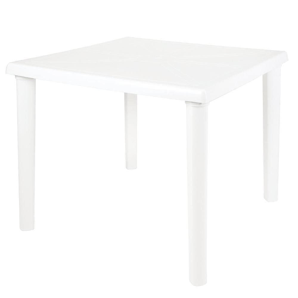 Mesa Plastica Quadrado Desm  Branco Mor