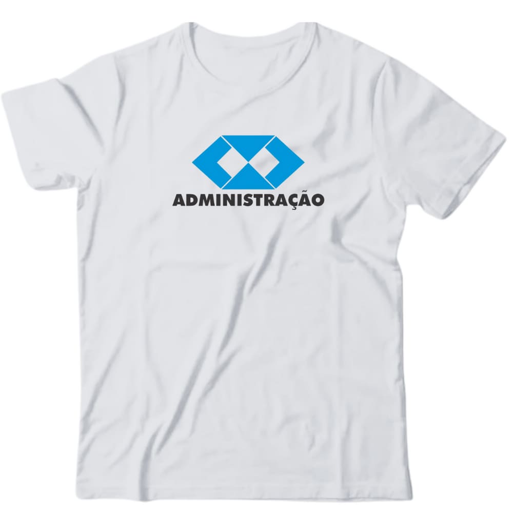 Camiseta algodão profissões -Administração simbolo
