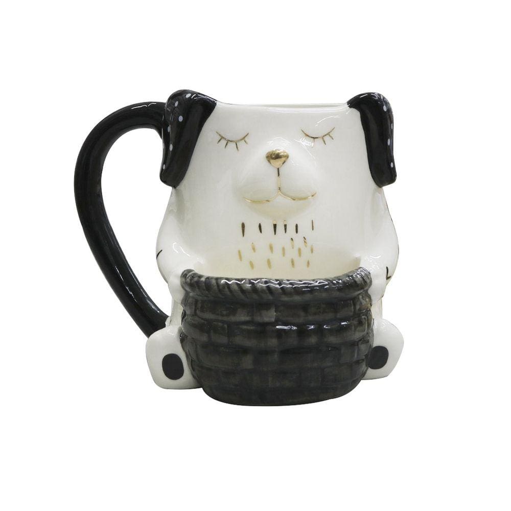 Vaso Decorativo De Cerâmica Com Alça 300ml