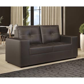 Sofá para Sala de Estar 02 Lugares 155cm San Diego Cacau
