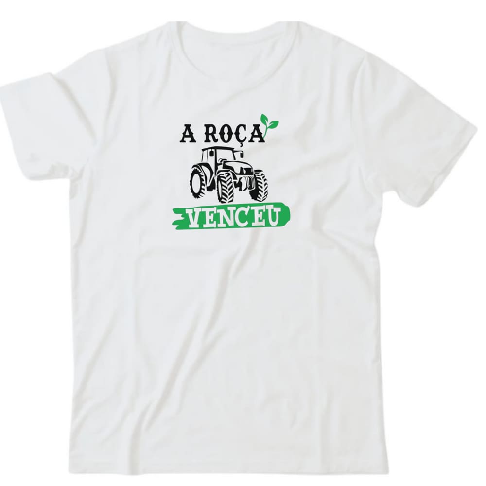 Camiseta algodão country/sertanejo - A roça venceu