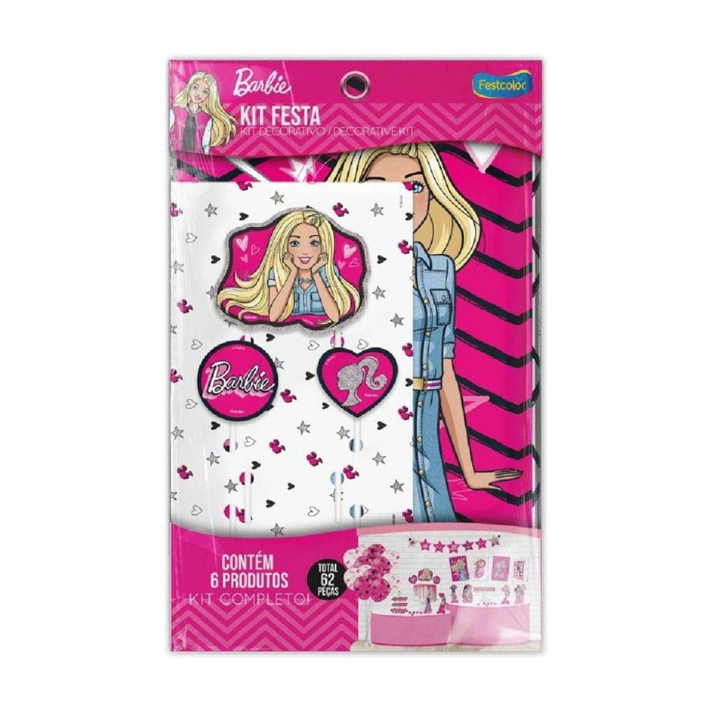 Kit Festa Pronta Barbie 62 Peças