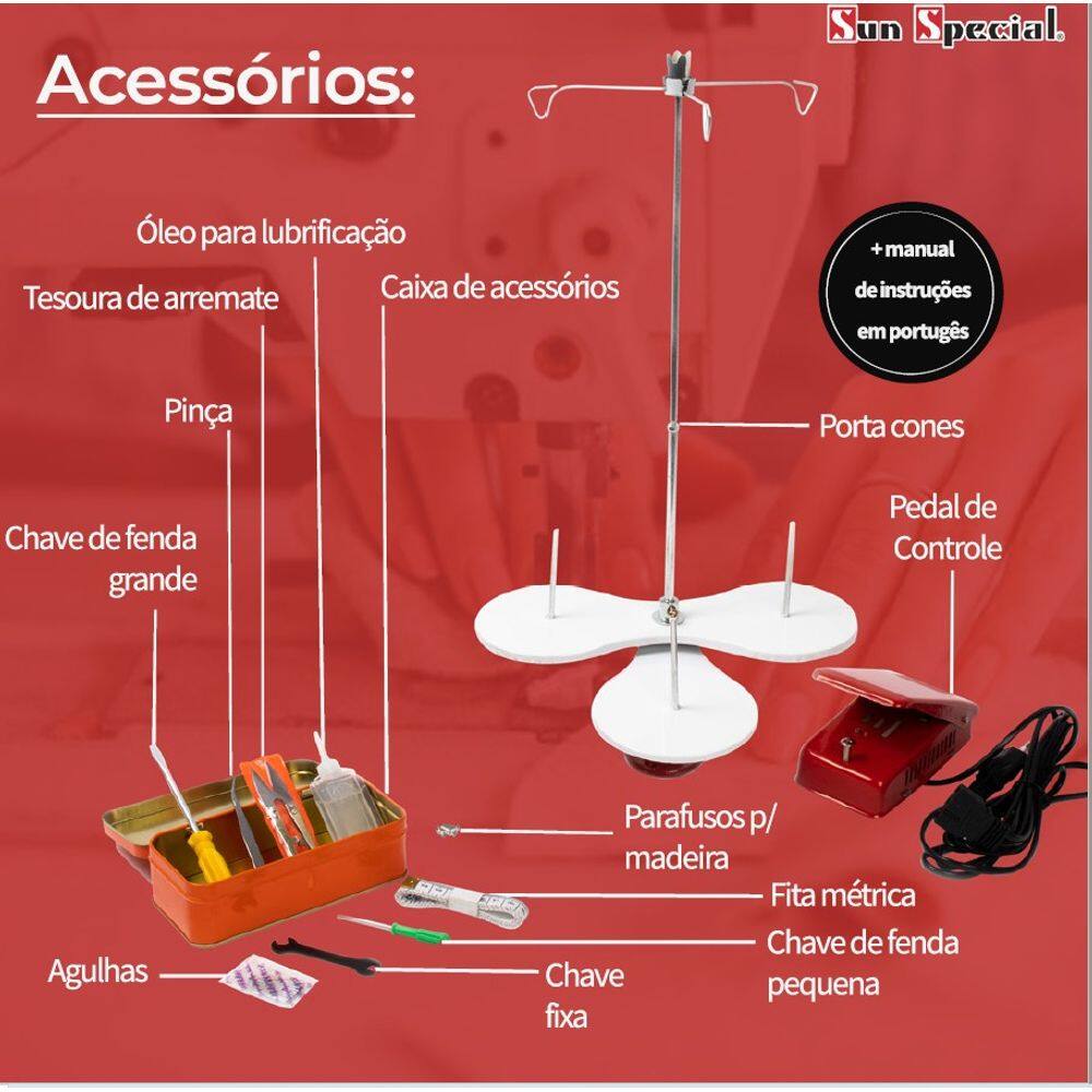 Overlock Portátil Semi Industrial -Sun Special+13 | Ponto