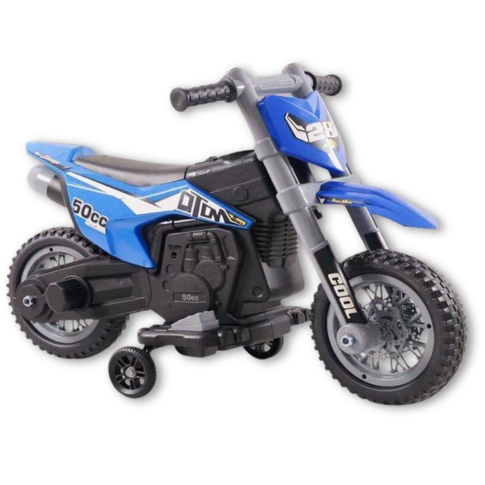 Moto Elétrica Infantil 6v Motocross Azul