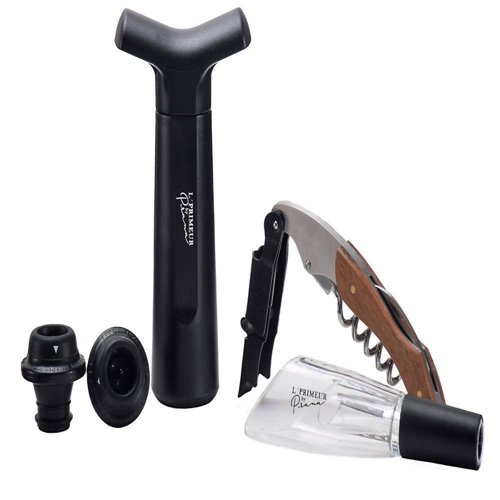 Conjunto Sommelier Prana - Saca Rolhas + Bomba + Aerador