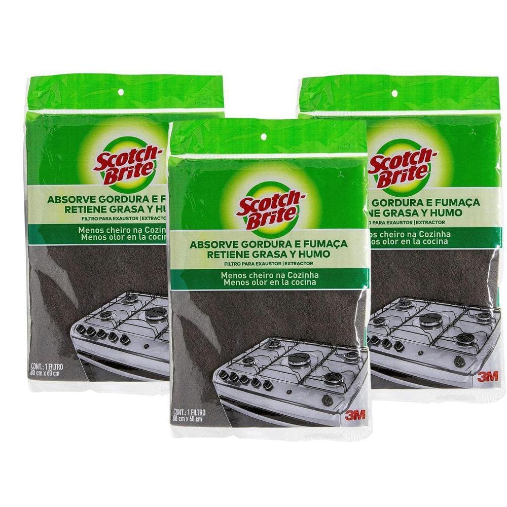 Filtros para Cozinha Scotch Brite 3M - 80x60cm