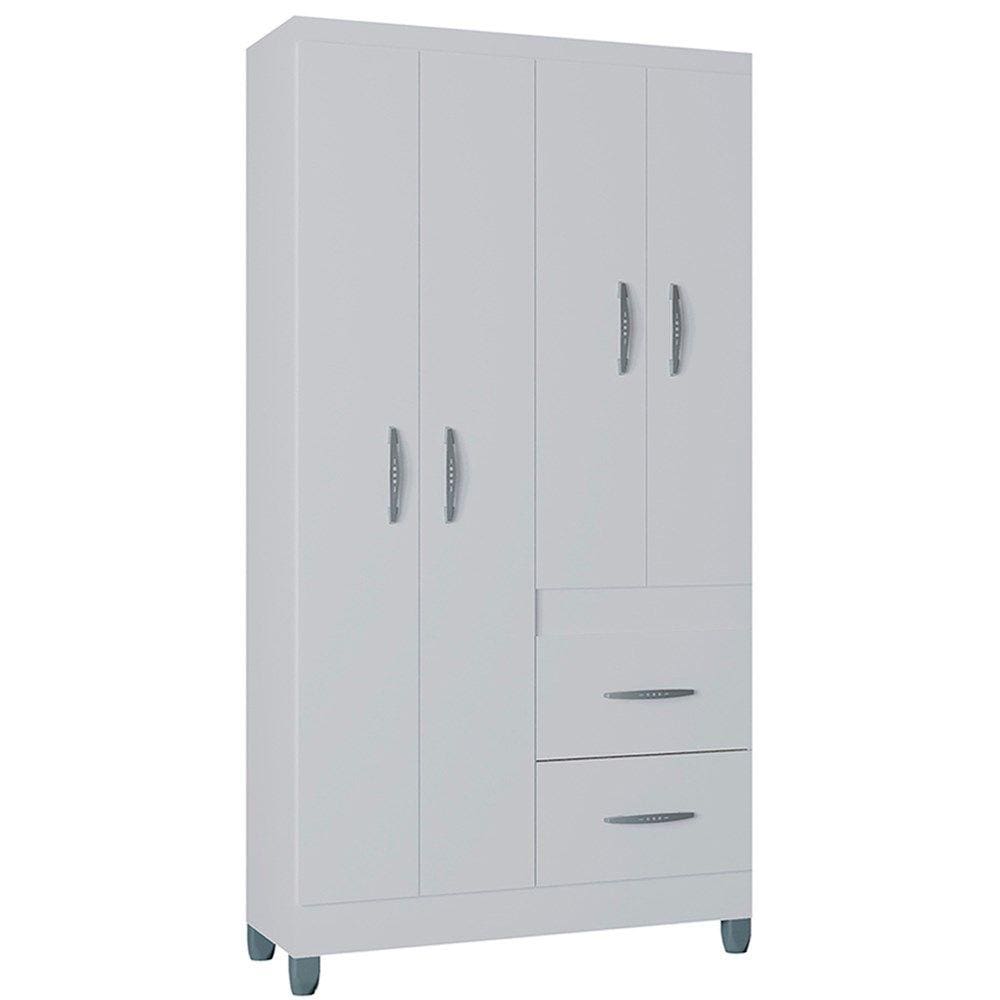 Roupeiro Solteiro 4 Portas 837 Branco POQQ