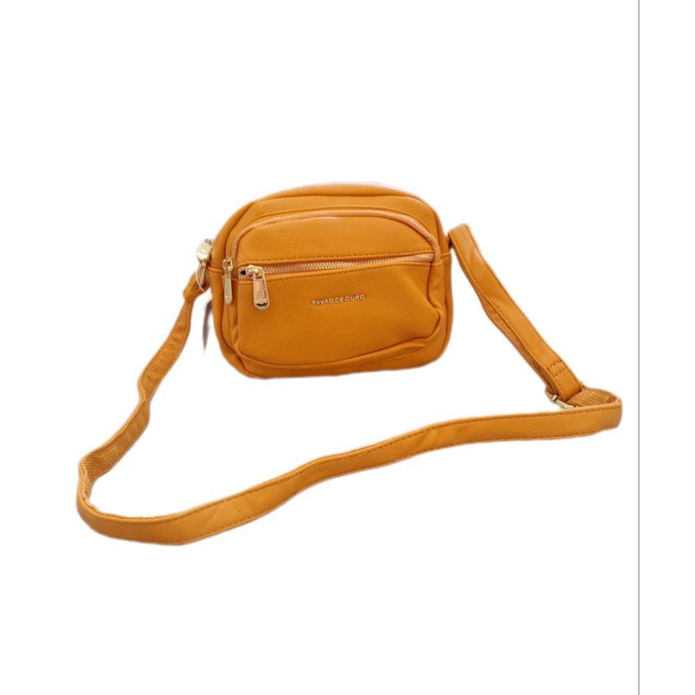 Bolsa feminina tiracolo amarelo Pavão de Ouro