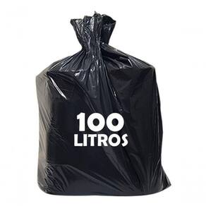 Saco De Lixo 100 Litros Resistente ( Pct 100 Unid ) preto