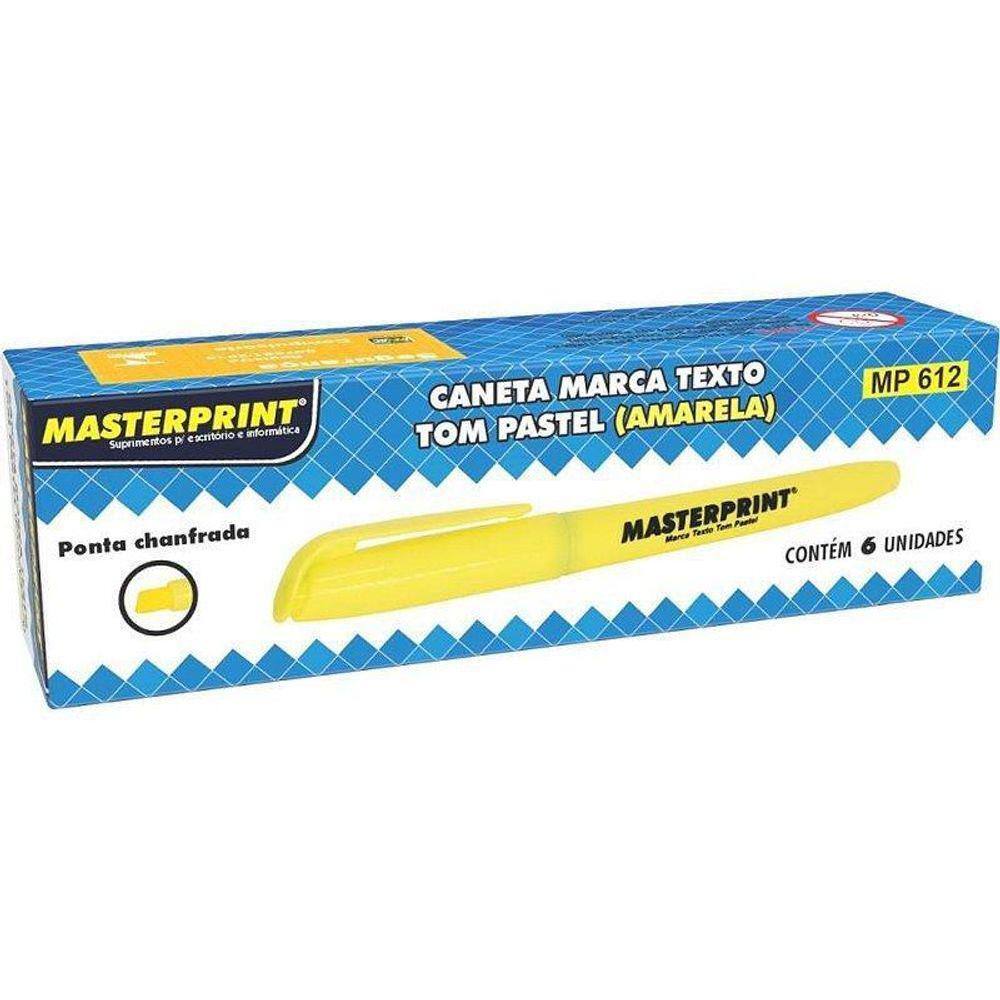 Caneta Marca Texto MP 612 - Amarela - Caixa 06 uni.