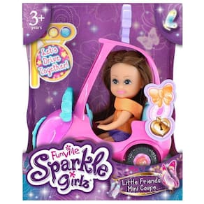 Sparkle Girlz Carro Mini Sparkles Roxo E Boneca Morena 4806