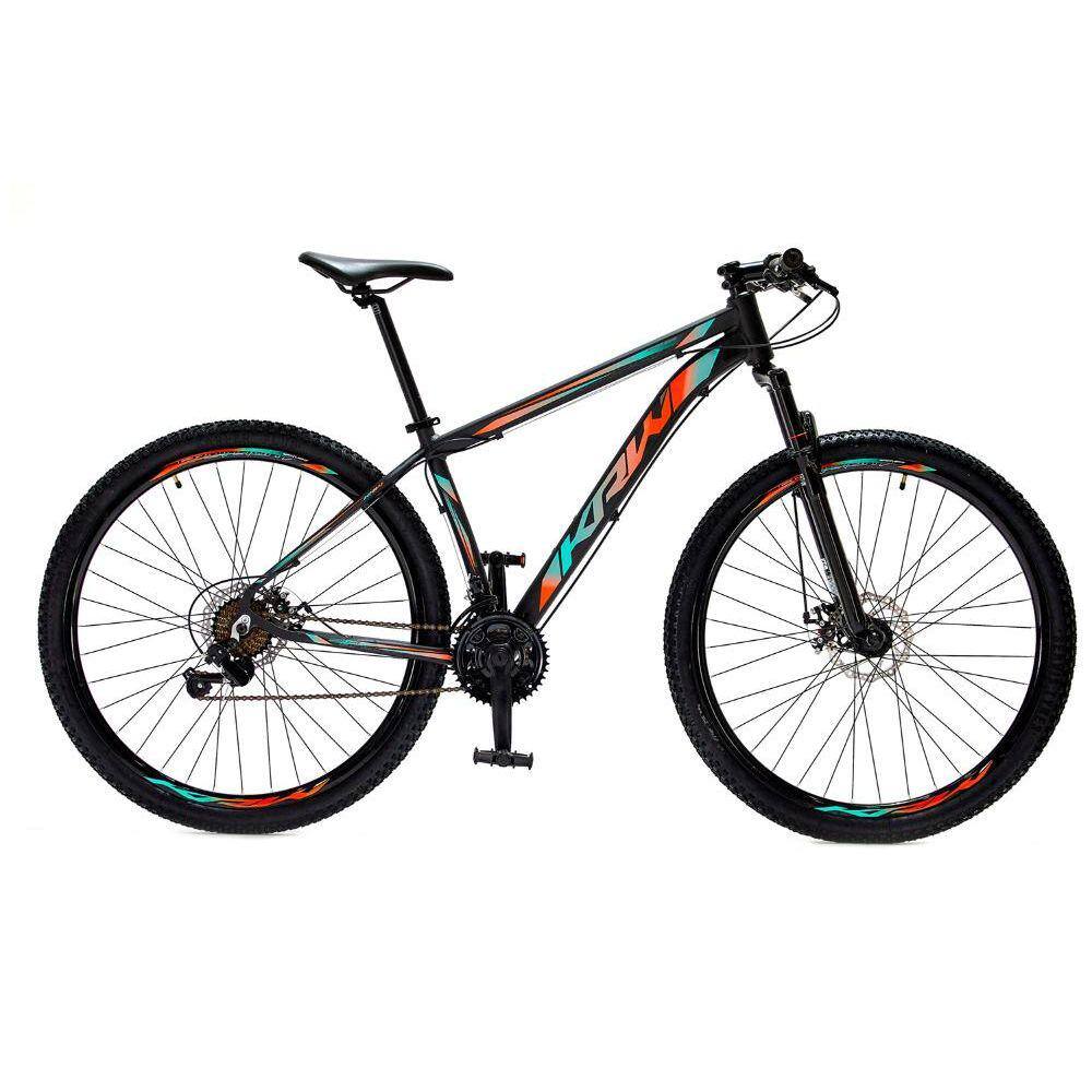 Bicicleta Krw S1 Disc M Aro 29 Susp. Dianteira 24 Marchas - Preto/azul/laranja