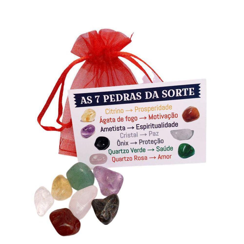 Kit De Cristais - 7 Pedras Da Sorte